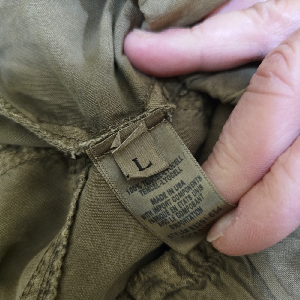 NWT Bella Dahl Belted Pull-on Jogger Style Pants Olive Green Large Tencel Lyocel - Picture 7 of 7